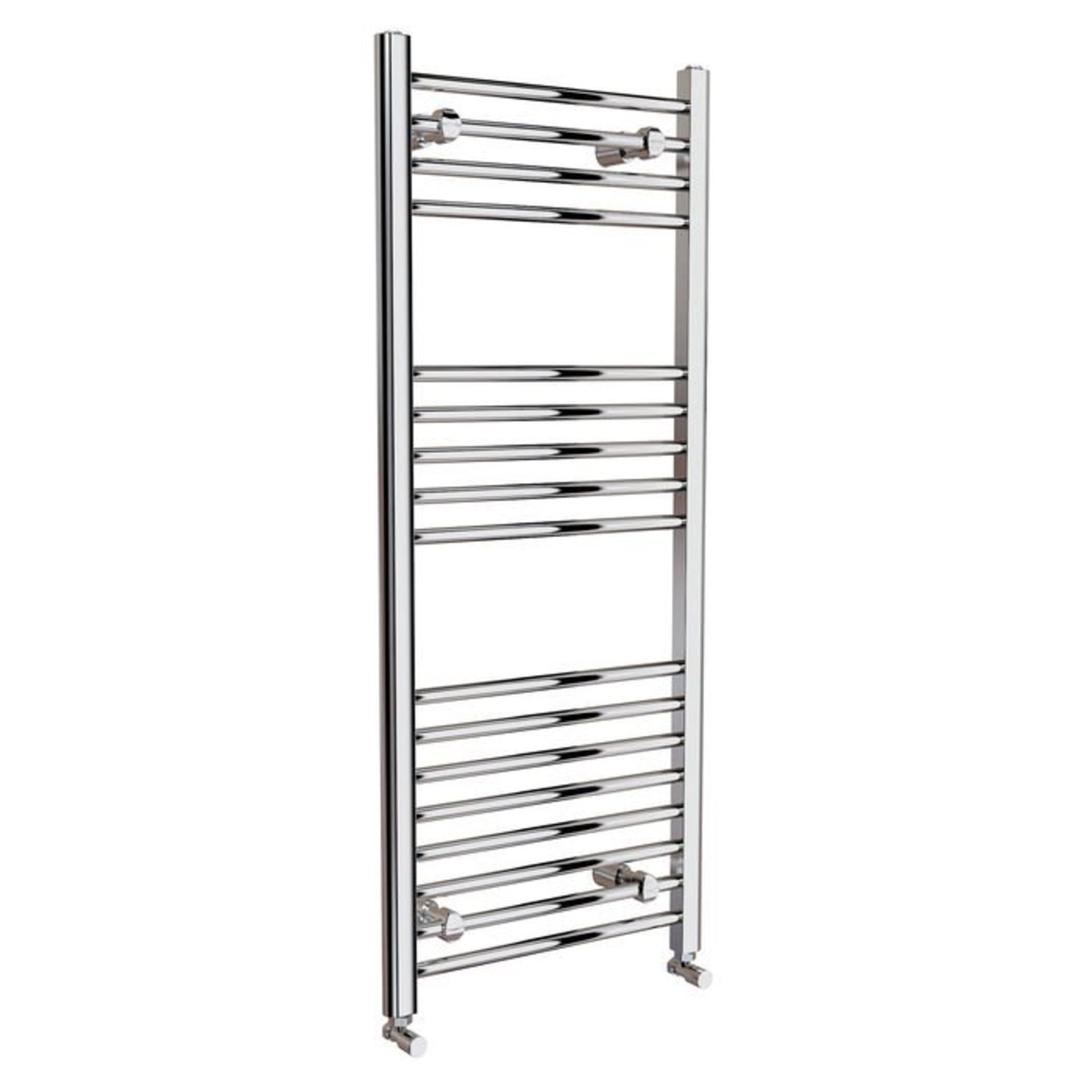 (G103) 1200x500mm - 20mm Tubes - Chrome Heated Straight Rail Ladder Towel Radiator. Low carbon steel - Image 3 of 3