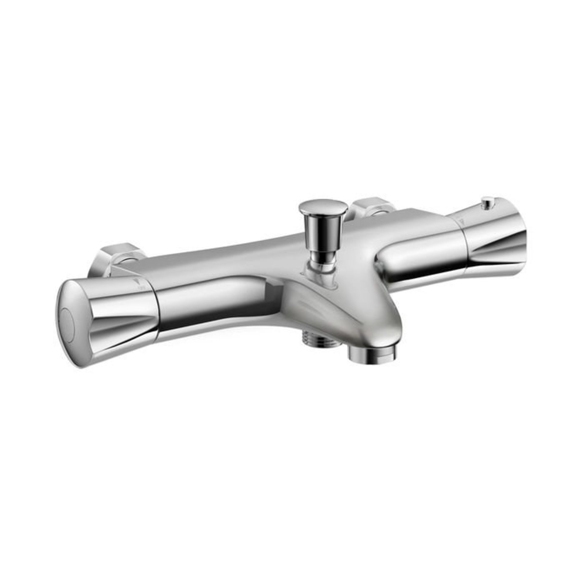 (S184) Shower Mixer Valve with Bath Filler. RRP £199.99. Chrome Plated Solid Brass Mixer - Image 2 of 3