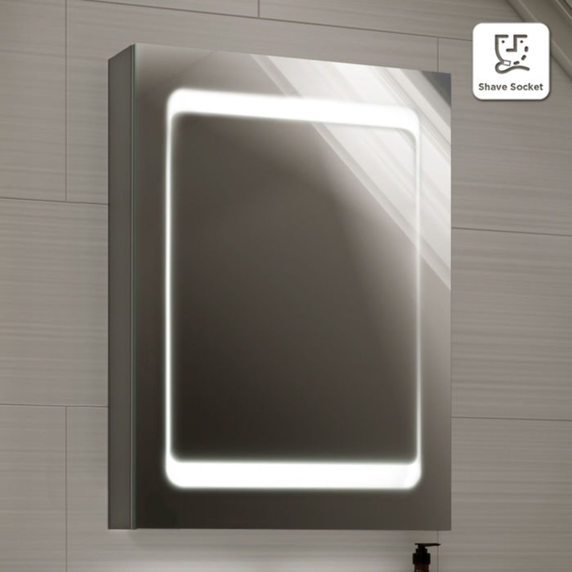 (G66) 498x700mm Quasar Illuminated LED Mirror Cabinet RRP £249.99 Energy efficient LED lighting,