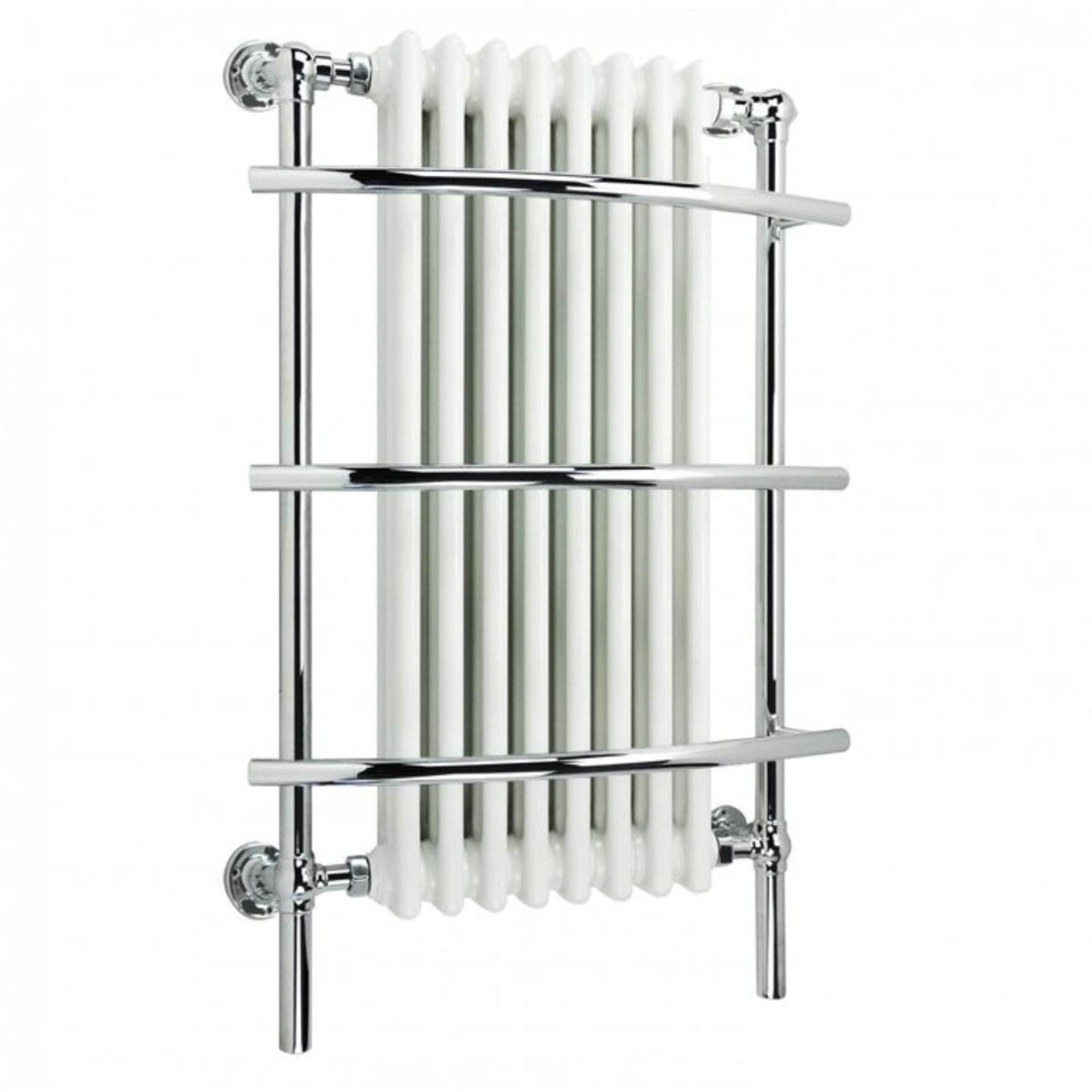 (G51) 1000x635mm Traditional White Wall Mounted Towel Rail Radiator - Victoria Premium RRP £341.99 - Image 3 of 6