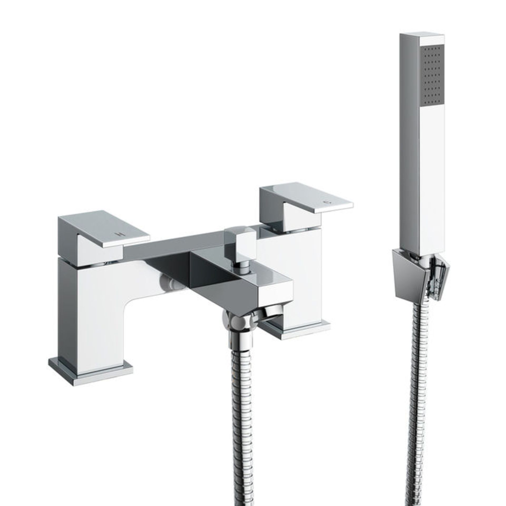 (G33) Harper Bath Mixer Taps with Hand Held Shower Head RRP £119.99 Anti-corrosive chrome plated - Image 3 of 3