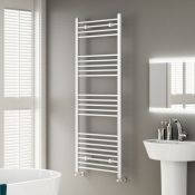 (H97) 1200x450mm White Straight Rail Ladder Towel Radiator Low carbon steel, high quality white