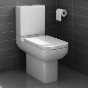 (H135) Short Projection Close Coupled Toilet & Cistern inc Soft Close Seat We love this because