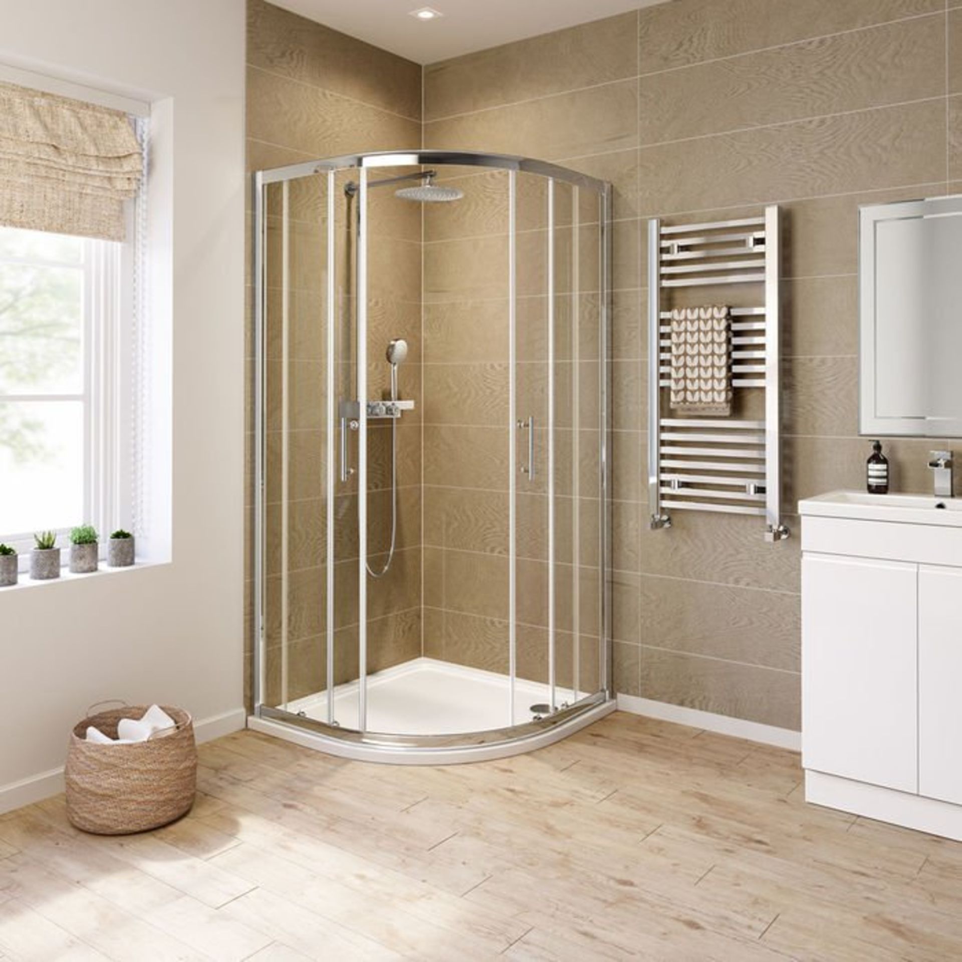 (H159) 800x800mm - 6mm - Elements Quadrant Shower Enclosure. RRP £272.99. 6mm Safety Glass Fully - Image 3 of 8
