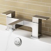(H116) Harper Bath Mixer Tap. Anti-corrosive chrome plated solid brass 1/4 turn solid brass valve