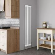 (H178) 1800x380mm White Double Panel Vertical Colosseum Traditional Radiator. RRP £274.99. Low