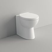 (S59) Crosby Back to Wall Toilet inc Soft Close Seat. Made from White Vitreous China Finished in a