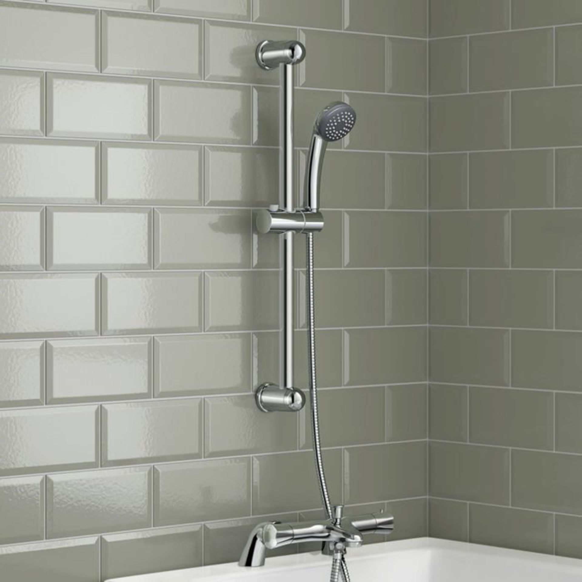 (H32) Deck Mounted Round Thermostatic Bar Mixer Kit with Bath Filler We love this because it does