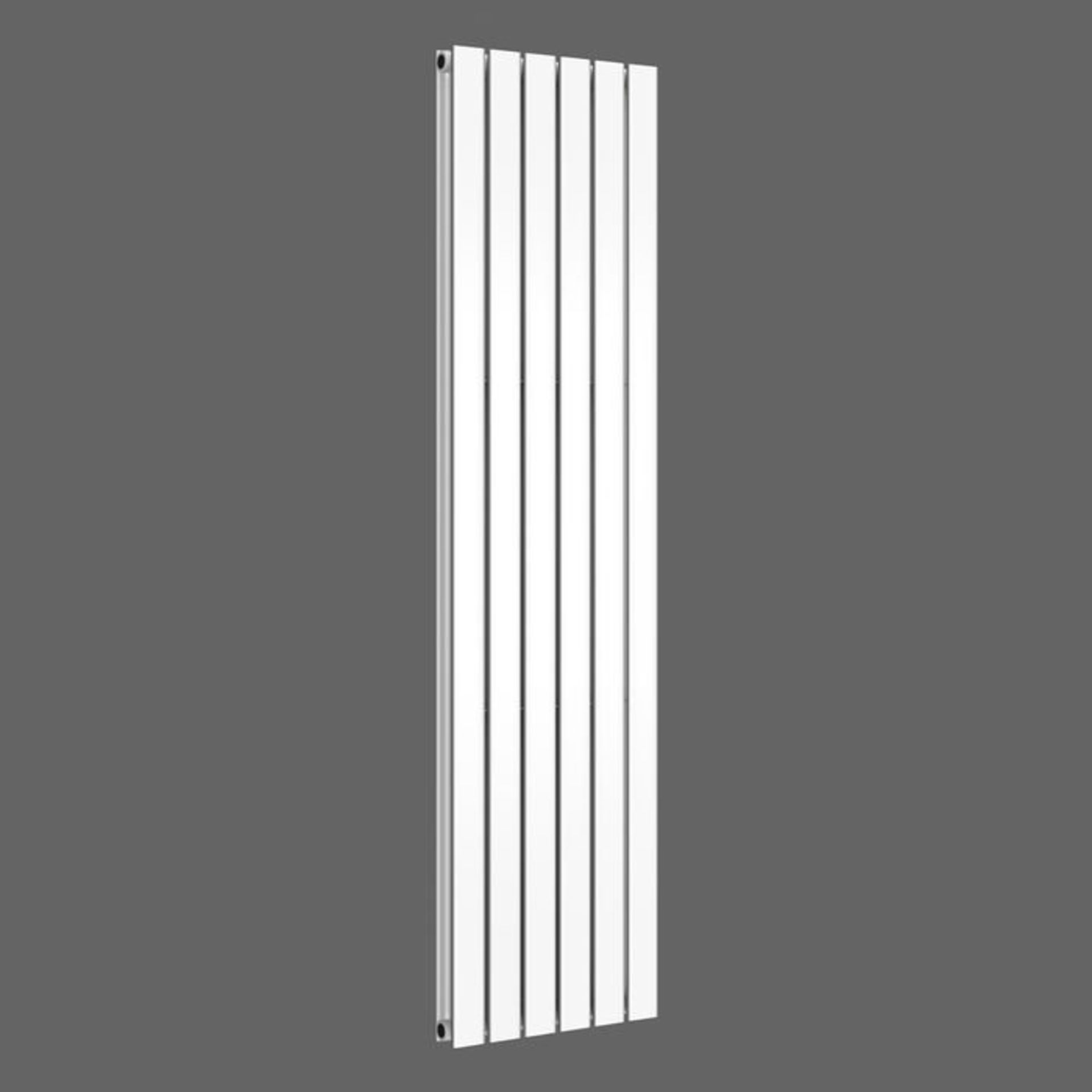 (H105) 1800x452mm Gloss White Double Flat Panel Vertical Radiator RRP £499.99 We love this because - Image 2 of 2