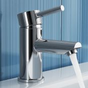 (H114) Gladstone II Basin Mixer Tap Chrome plated solid brass 35mm mixer catridge Minimum 0.5 bar