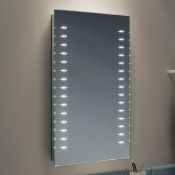 (G125) 500x700mm Galactic LED Mirror - Battery Operated Energy saving controlled On / Off switch