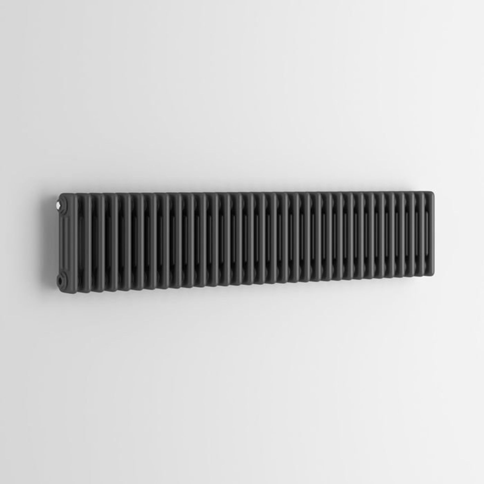 (H207) 300x1458mm Anthracite Triple Panel Horizontal Colosseum Traditional Radiator. RRP £649.99. - Image 2 of 3
