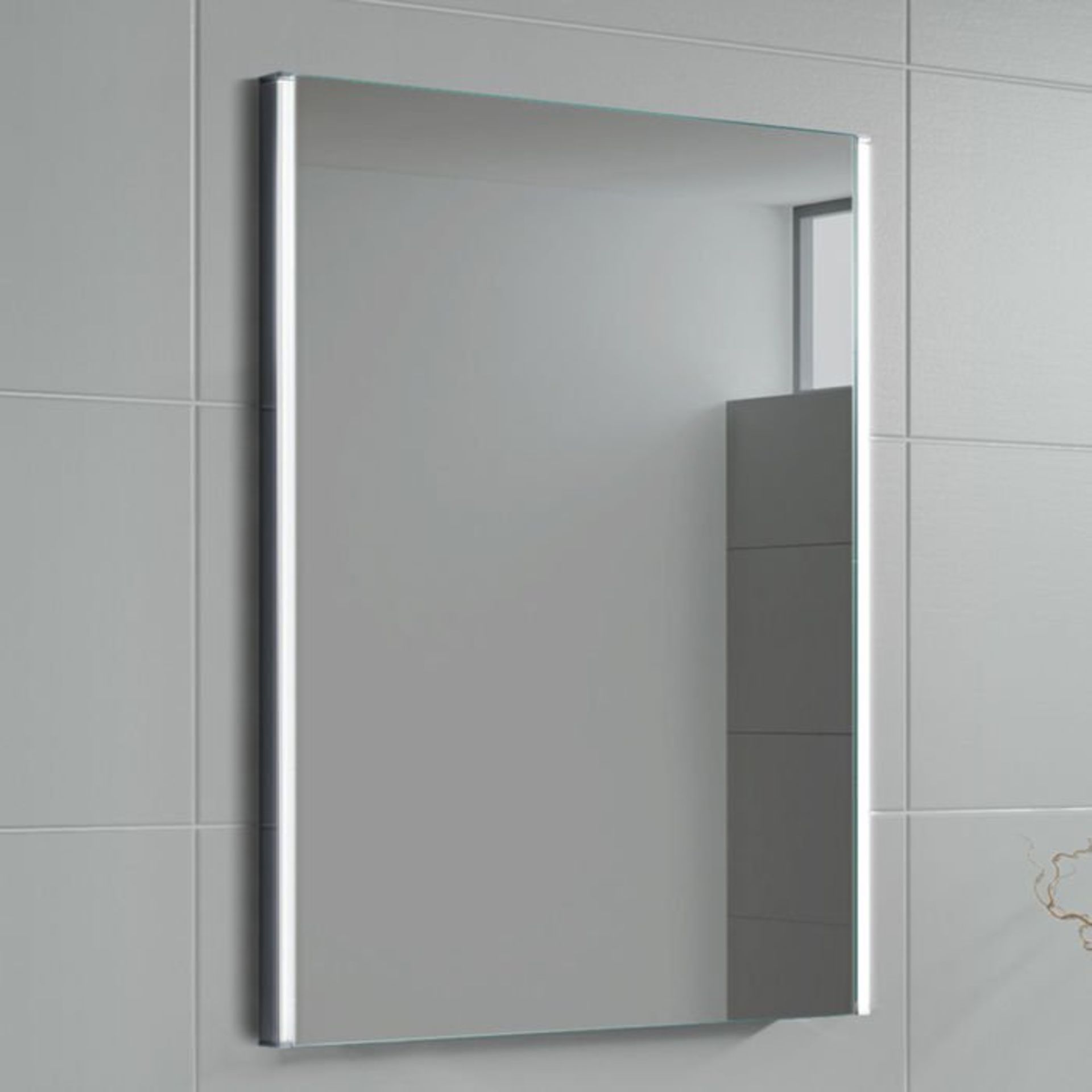 (H211) 700x500mm Lunar Illuminated LED Mirror. RRP £349.99. Energy efficient LED lighting with - Image 2 of 2
