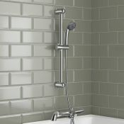 (S146) Deck Mounted Round Thermostatic Bar Mixer Kit with Bath Filler We love this because it does