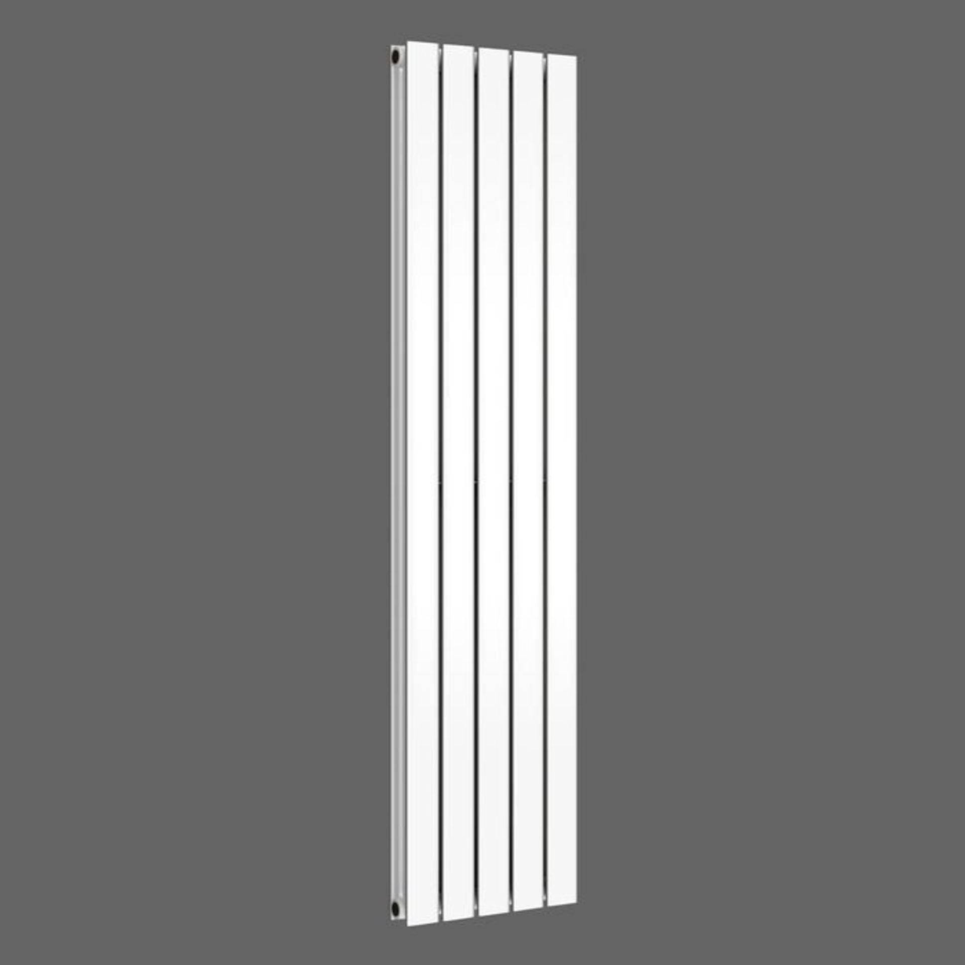 (H2) 1600x376mm Gloss White Double Flat Panel Vertical Radiator RRP £499.99 Made with low carbon - Image 3 of 3