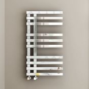 (H7) 800x450mm Chrome Designer Towel Radiator -Square Rail RRP £349.99 Enjoy the convenient dual use