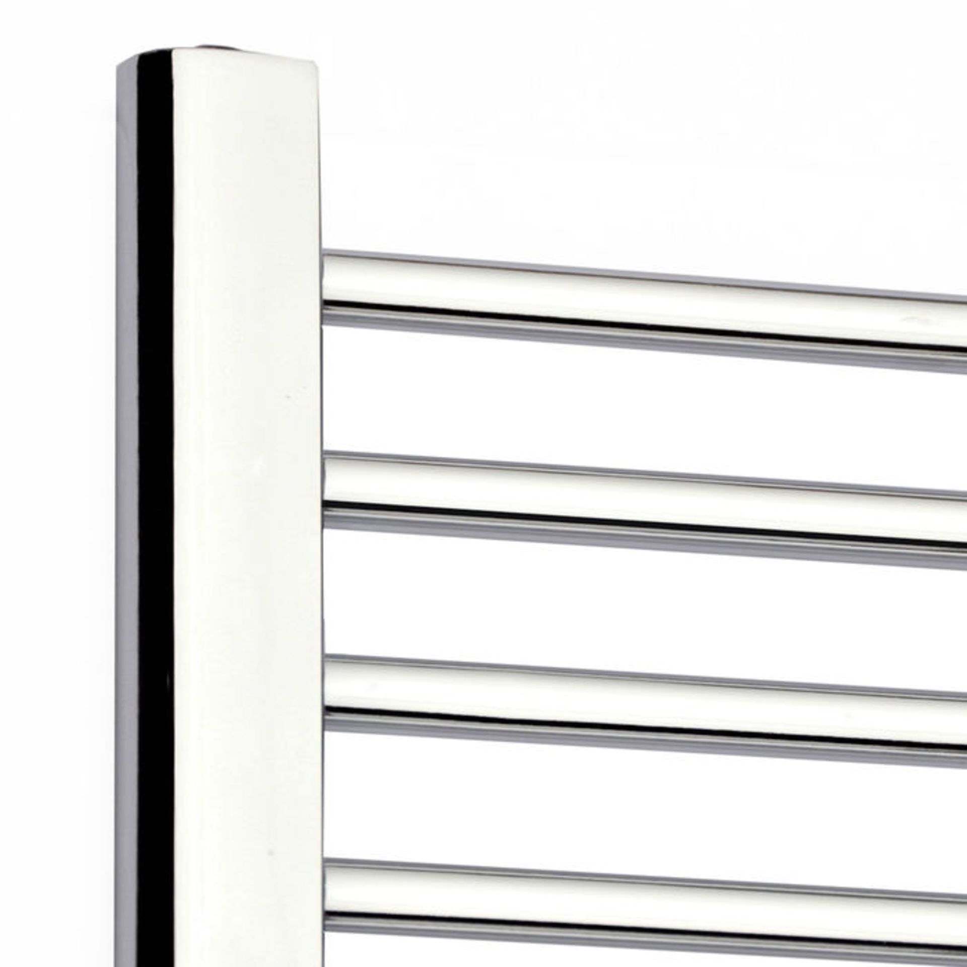 (H4) 1600x400mm - 20mm Tubes - Chrome Heated Straight Rail Ladder Towel Radiator. Low carbon steel - Image 4 of 5