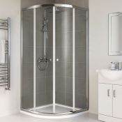 (V21) 900x900mm - Elements Quadrant Shower Enclosure. 4mm Safety Glass Fully waterproof tested