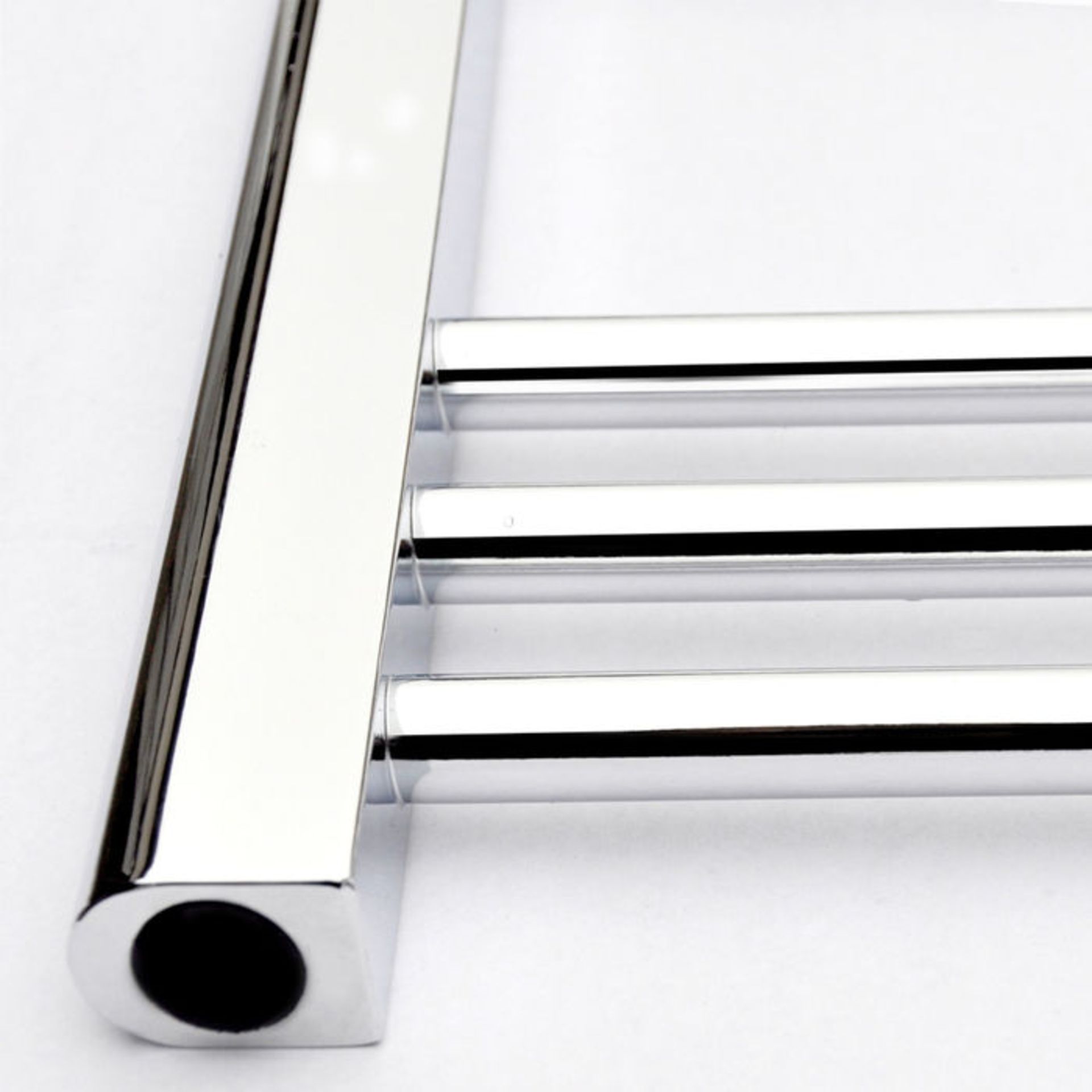 (H4) 1600x400mm - 20mm Tubes - Chrome Heated Straight Rail Ladder Towel Radiator. Low carbon steel - Image 5 of 5