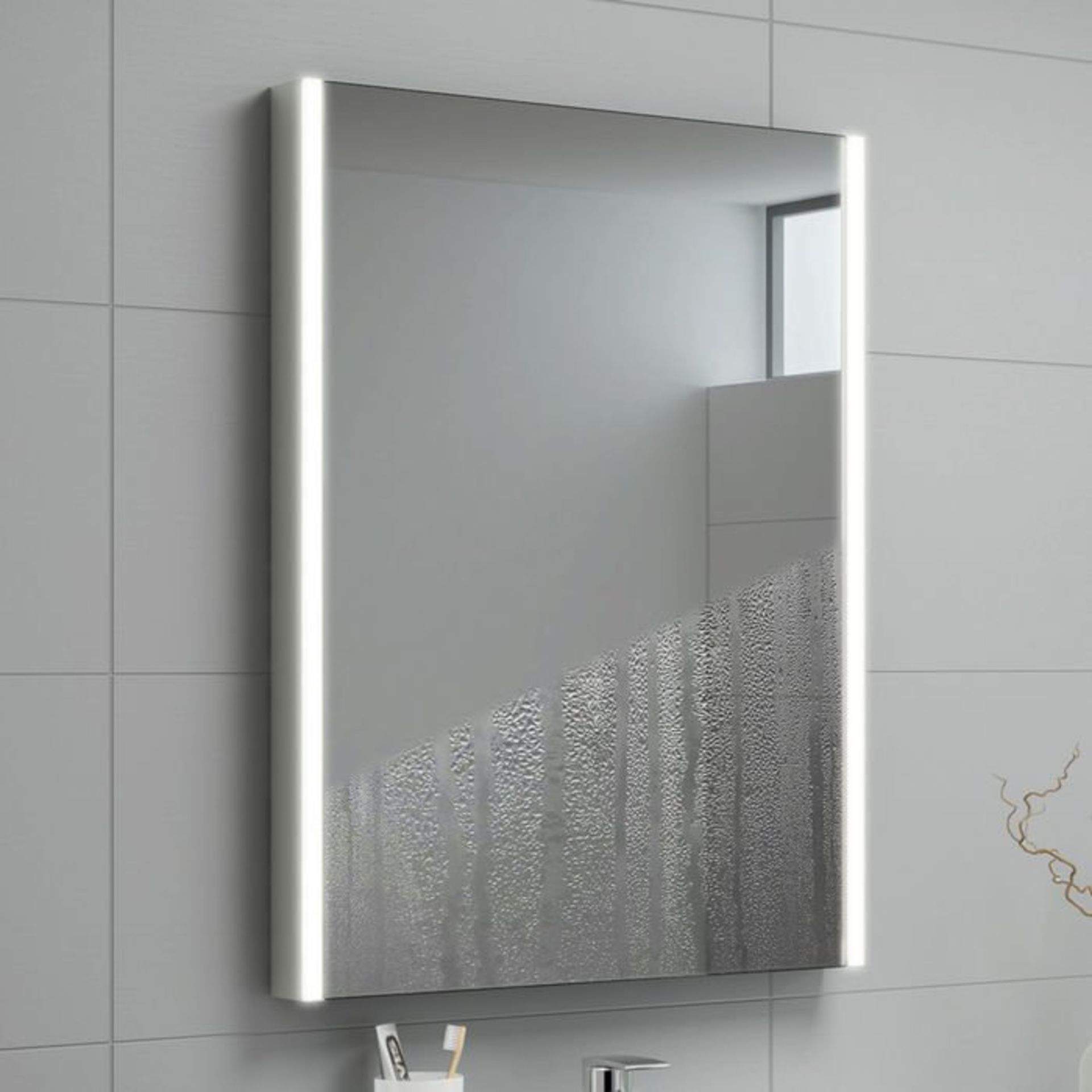 (H12) 500x700mm Lunar Illuminated LED Mirror & Bluetooth Speaker RRP £399.99 Energy efficient LED - Image 3 of 6