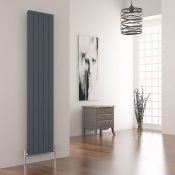 (H74) Anthracite Aluminium Vertical Radiator 1800x395mm RRP £219.99 Made from Aluminium Up to a