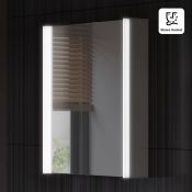 (H13) 450x600mm Bloom Illuminated LED Mirror Cabinet & Shaver Socket RRP £399.99 Double Sided Mirror