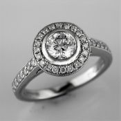 A Fully Restored Diamond Halo Ring