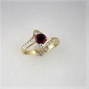 A "Fully Restored" Rhodolite and Diamond Ring