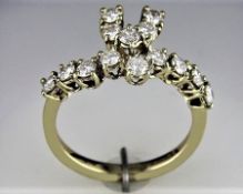 A Pretty Diamond Bow Style Diamond Ring