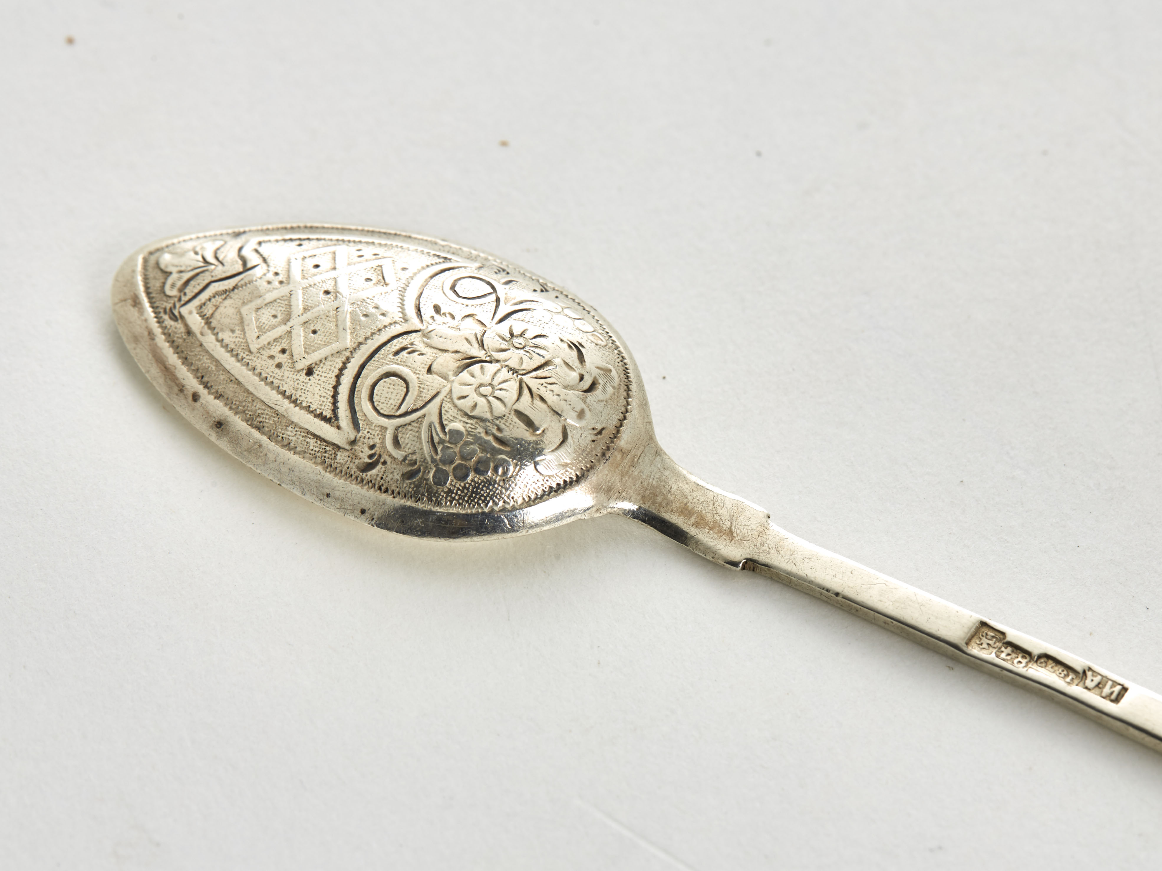 Antique Russian Engraved Silver Spoon Ivan Alexeyev 1879 - Image 3 of 6