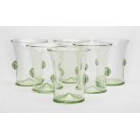 Six Antique Harry Powell Attributed Lemonade Glasses C.1900