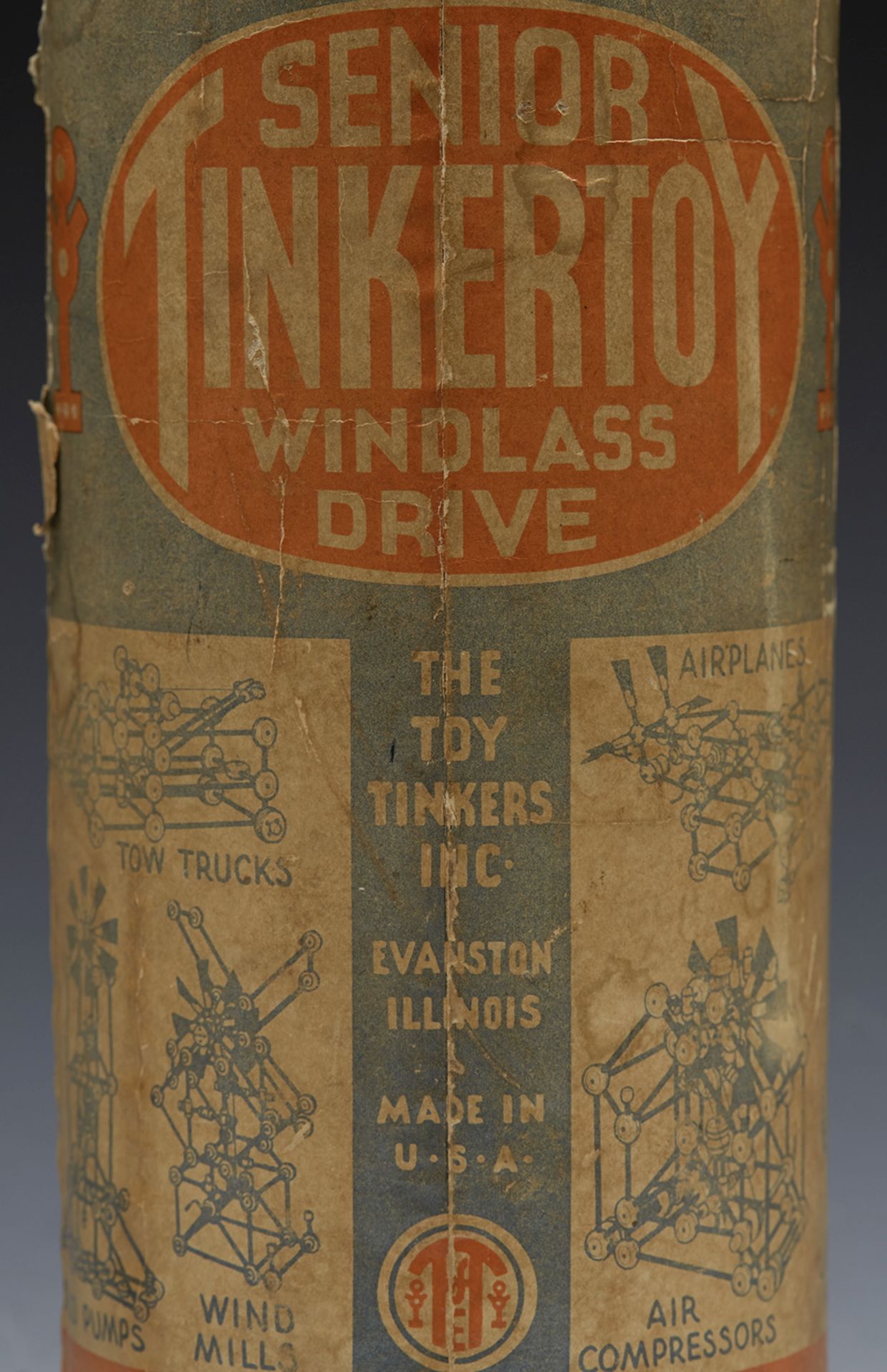 Vintage American Senior Tinkertoy Windlass Drive Toy Early 20Th C. - Image 2 of 10