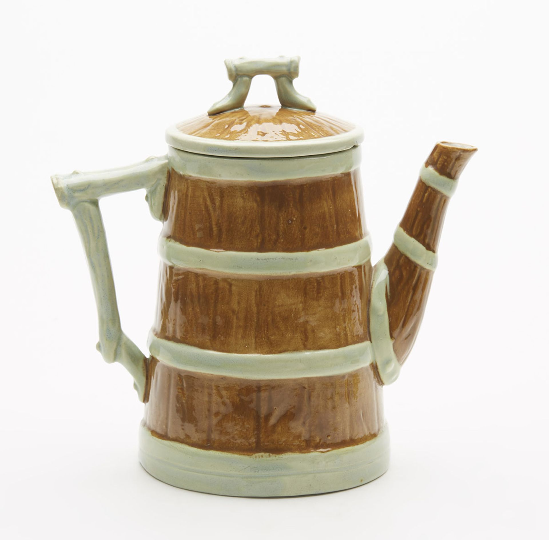 Royal Worcester Majolica Teapot, Cup & Saucer, Cream Jug - Image 5 of 12