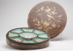 Antique Chinese Qing Cased Enamel Supper Set 18/19Th C.