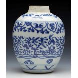 Antique Chinese Kangxi Jar With Exotic Birds 1662 - 1722