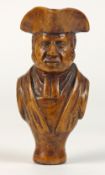 Antique Carved Fruitwood Bust Dr John Keate Headmaster At Eton 1845
