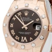 2017 Rolex Pearlmaster Diamond Bezel 34mm 18k Rose Gold - 81315 Box & Guarantee