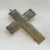 Large vintage sterling silver cross pendant