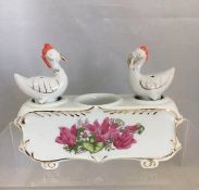 Vintage Patent TT Nodders Bobbles Salt & Pepper Shakers Condiment Set Chickens