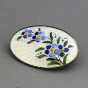 Sterling silver and enamel blue forget me not flowers brooch - David Andersen