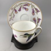 Vintage Teacup & Saucer together with Stand HUMMINGBIRDS OF THE WORLD