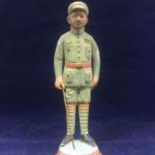 Antique late Victorian Indian terracotta figure figurine military man c1880