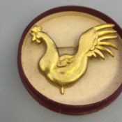 Vintage Arthus Bertrand Brooch with Coq de Notre Dame