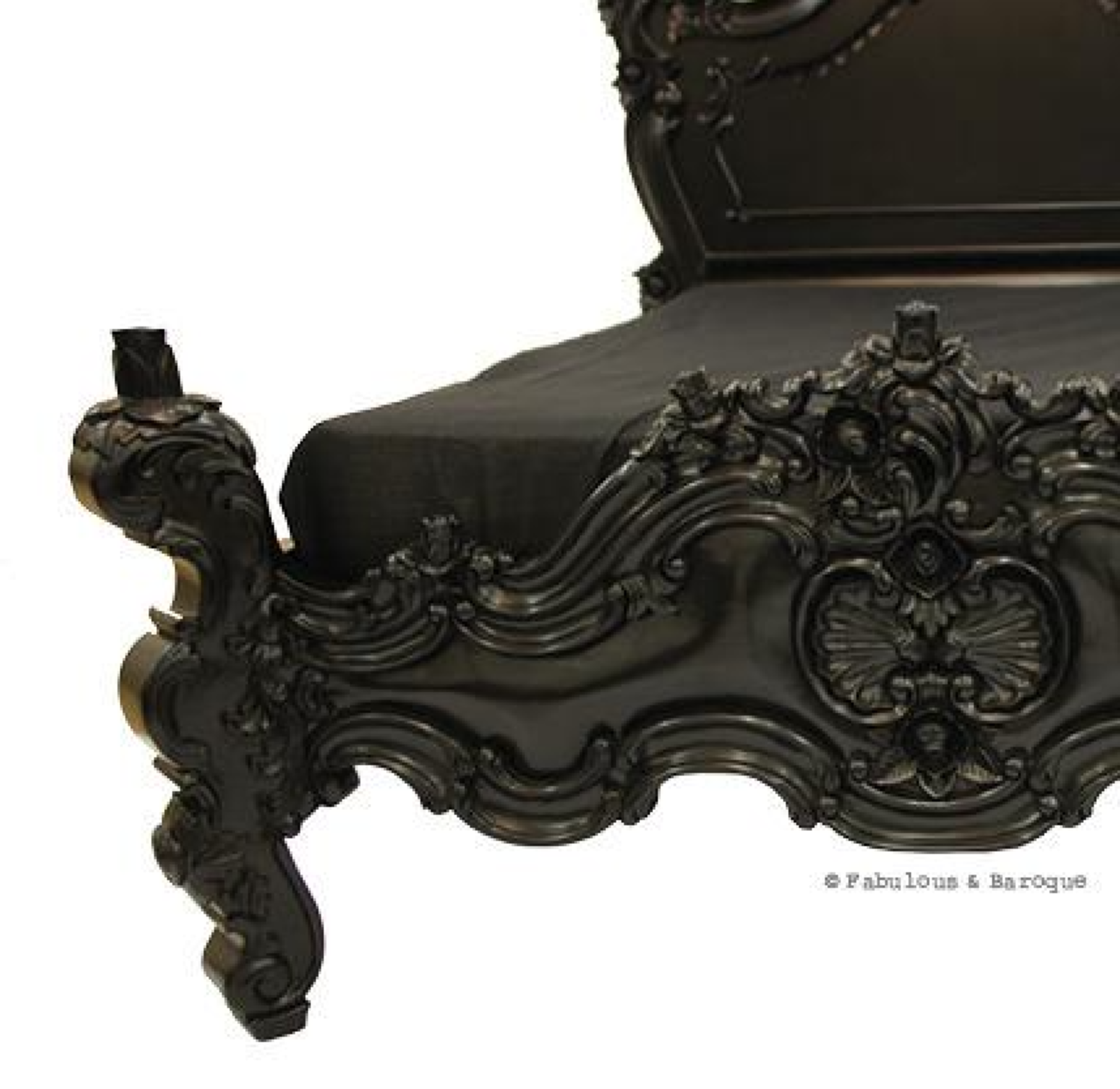 1x King Size 5' Royal Fortune Montespan Bed, Black - Image 4 of 6