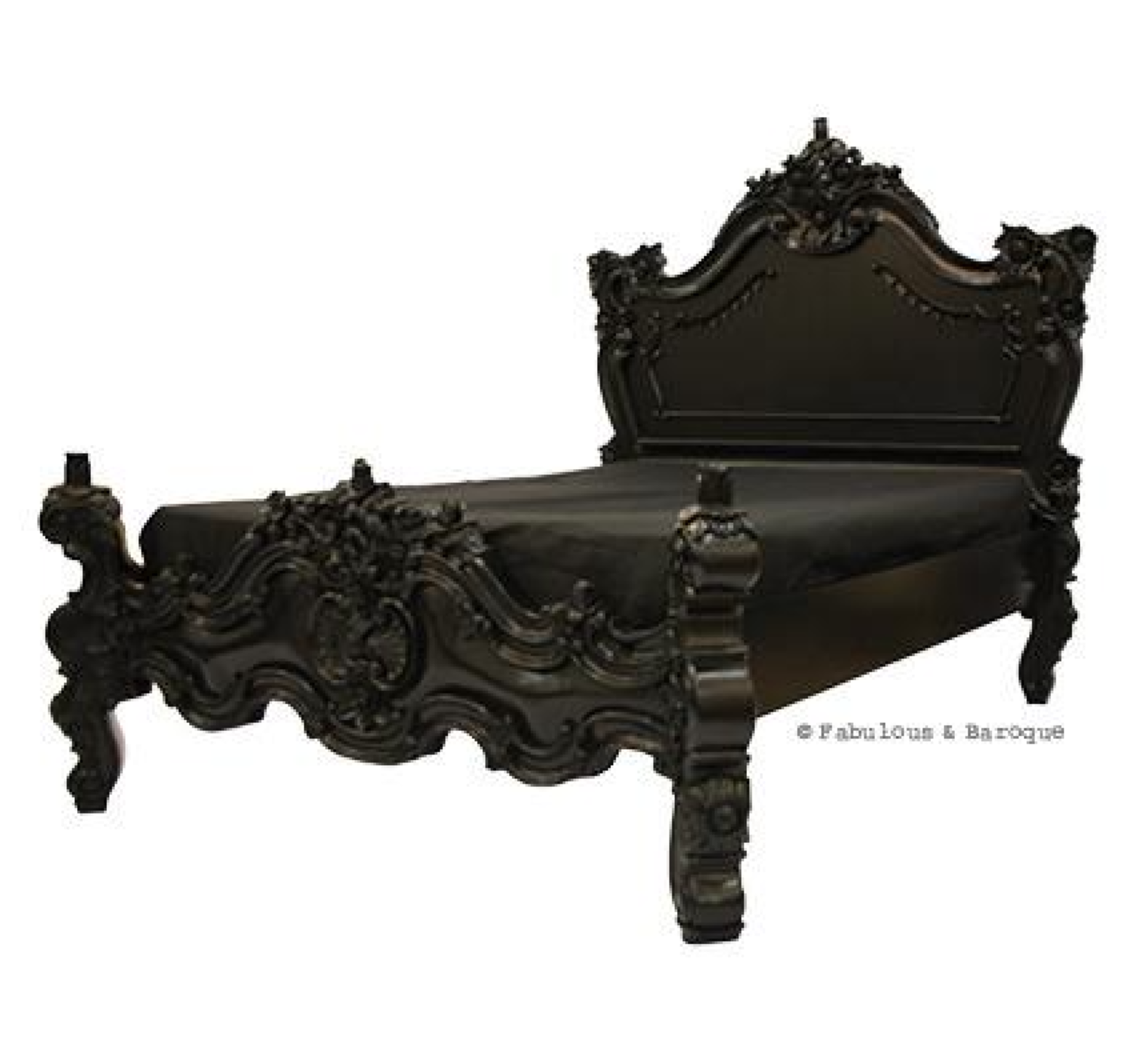 1x King Size 5' Royal Fortune Montespan Bed, Black - Image 2 of 6