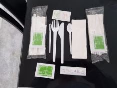 JOB LOT OF 1,000 COMPLETE SETS OF DISPOSABLE CUTLERY GOOD PROFIT LINE