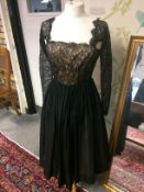 Ladies Tea Dance Dress Lace Bodice