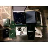 Large box of boxed costume jewellery