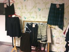 8 Designer Skirts including woollen kilt