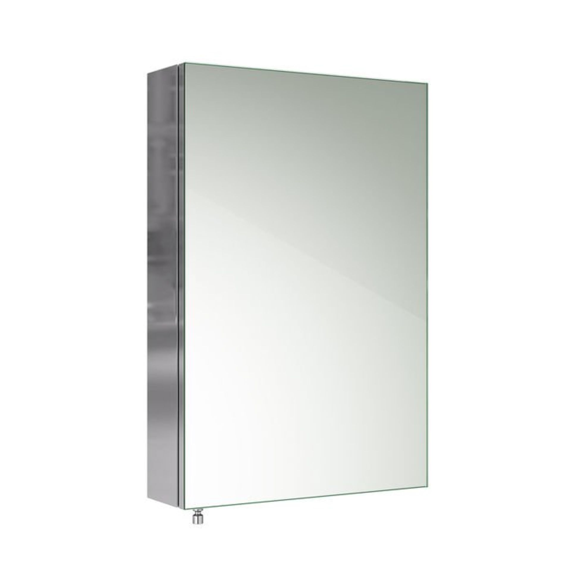 (Y200) 600x400mm Liberty Stainless Steel Single Door Mirror Cabinet. RRP £199.99. Made from high- - Image 4 of 4
